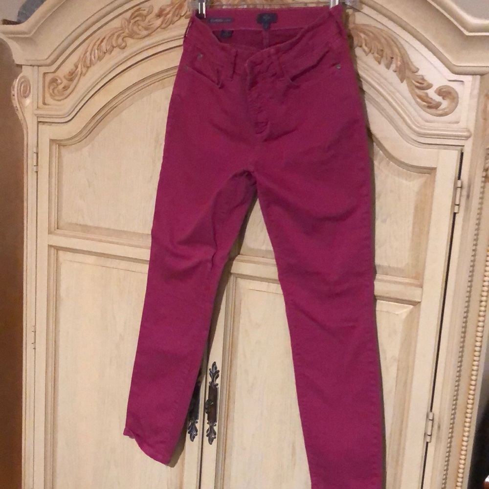 Raspberry high waist NYX jeans made in the USA